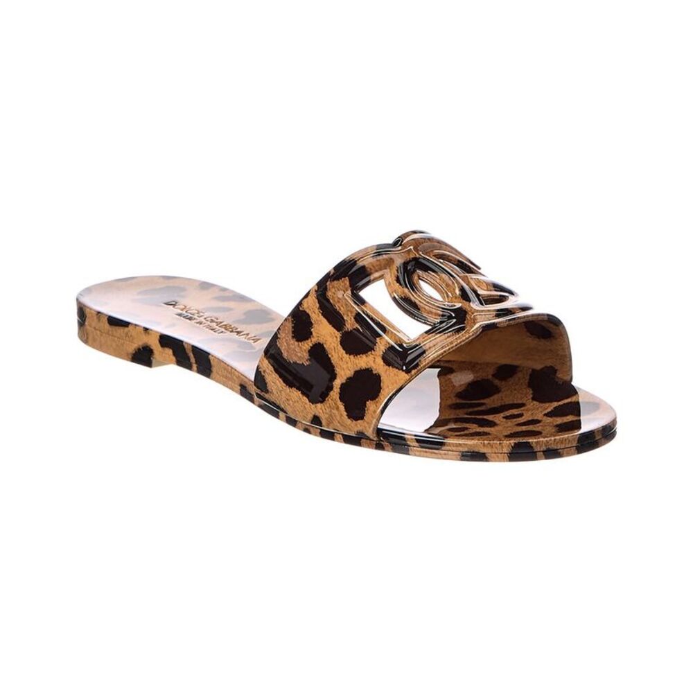 Dolce & Gabbana Dg Logo Rubber Sandal, Brown